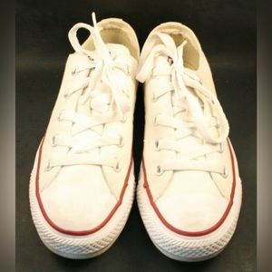 Converse Chuck Taylor all Star White Canvas Low Cut Sneakers Womens Size US 5.5M